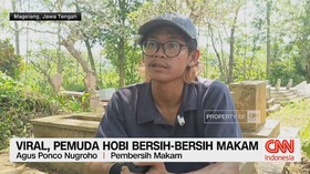 VIDEO: Viral, Pemuda Hobi Bersih-Bersih Makam