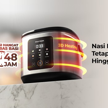 Polytron Rice Cooker Low Carbo, Solusi Memasak Nasi Lebih Rendah Kalori dan Tidak Mudah Basi