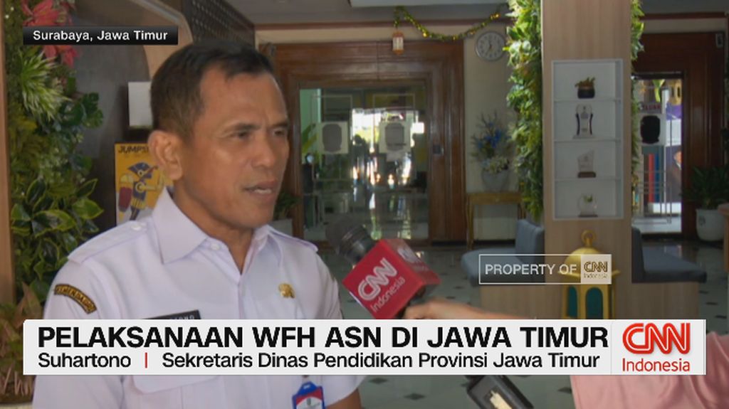 Pelaksanaan WFH ASN di Jawa Timur