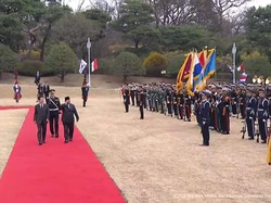 Prabowo Bertemu Presiden Korsel, Disambut Upacara Kenegaraan di Blue House