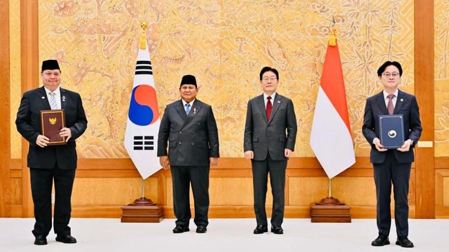 Pemerintah Indonesia dan Korea menandatangani 10 MoU senilai US$10,2 miliar untuk memperkuat kemitraan strategis dan transformasi ekonomi berbasis teknologi.