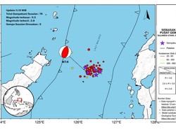 61 Kali Gempa Susulan Terjadi Usai Guncangan M 7,6 di Bitung Sulut