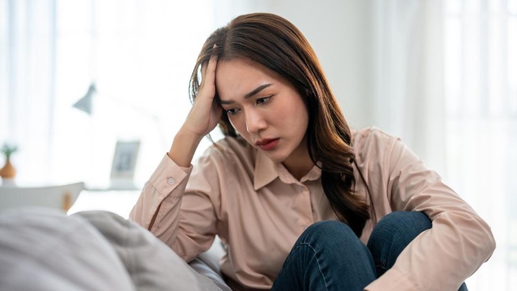 Ilustrasi Wanita Stres