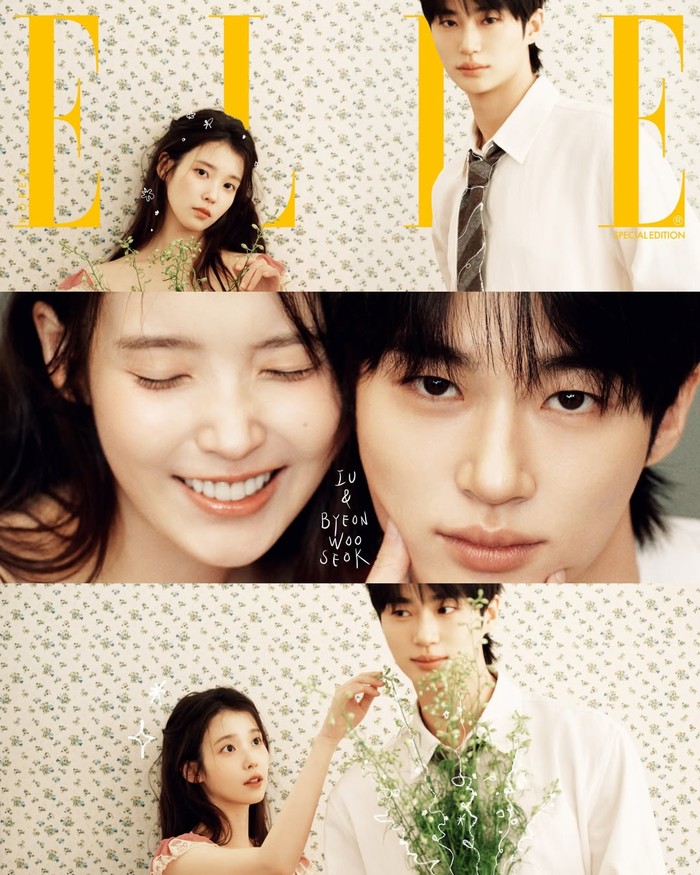 IU dan Byeon Woo Seok yang telah menjalani foto pre-wedding bersama ELLE Korea akan meresmikan pernikahan dan membagikan hari-hari mereka sebagai pasangan pengantin baru kerajaan dalam serial 'Perfect Crown' mendatang./ Foto: instagram.com/ellekorea.