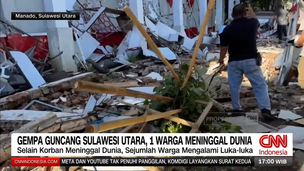 VIDEO: Gempa Guncang Sulawesi Utara, Satu Warga Meninggal Dunia