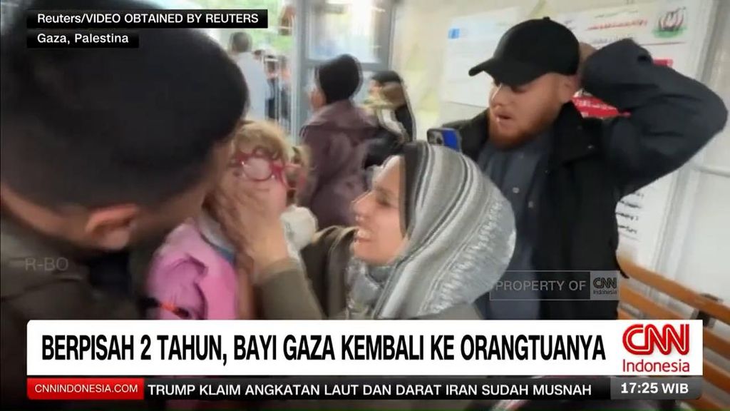 VIDEO: Haru, Bayi Gaza Kembali ke Pelukan Orang Tua Setelah Dua Tahun
