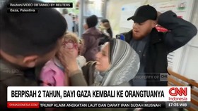VIDEO: Haru, Bayi Gaza Kembali ke Pelukan Orang Tua Setelah Dua Tahun