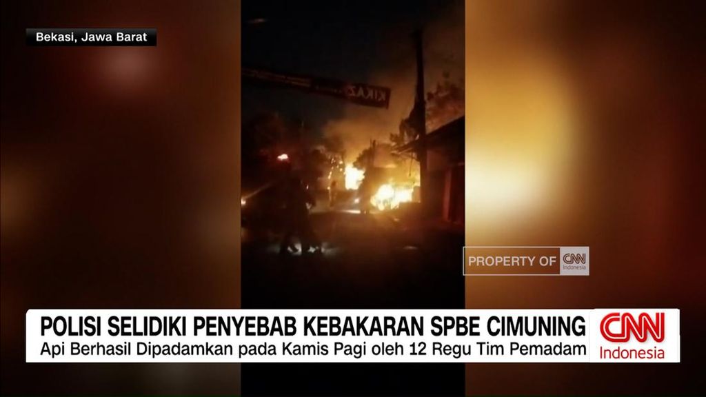 VIDEO: Polisi Selidiki Penyebab Kebakaran SPBE Cimuning Bekasi