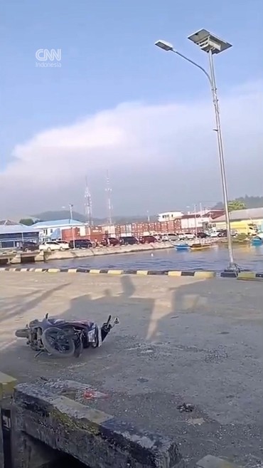 Rekaman Guncangan Dahsyat Gempa M7,6 di Pelabuhan Weda Halmahera