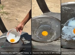 Wow! Suhu Tembus 38 Derajat C, Pria Ini Bisa Masak Telur di Bawah Matahari