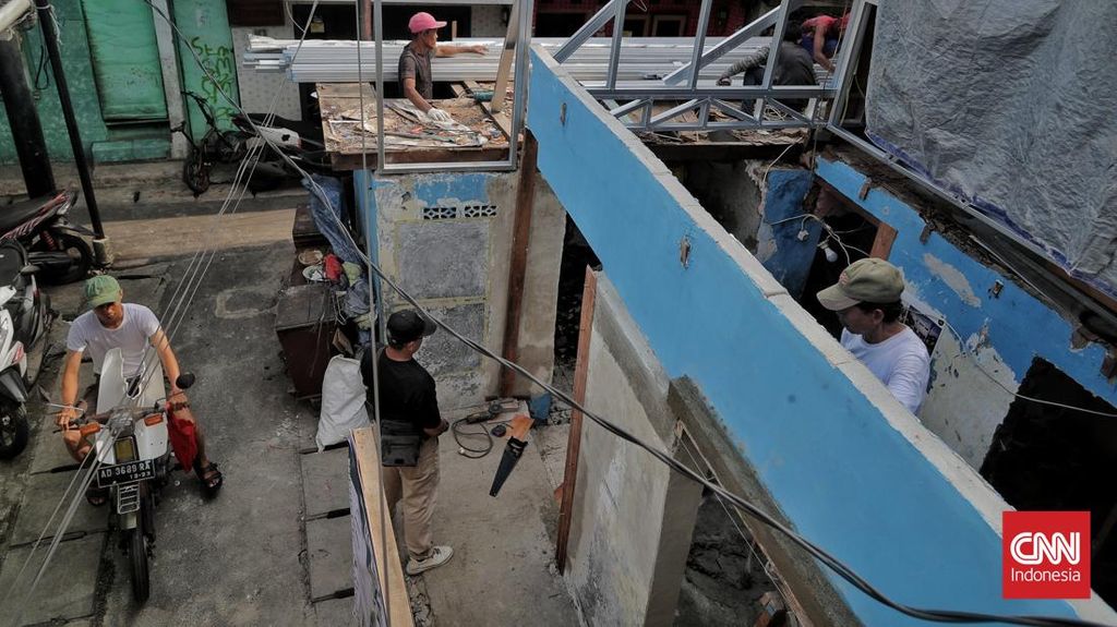 FOTO: Pelaksanaan Penataan Kawasan Kumuh di Menteng Jakpus