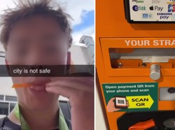 Demi Konten, Remaja Ini Nekat Jilat Sedotan dan Berujung Ditangkap