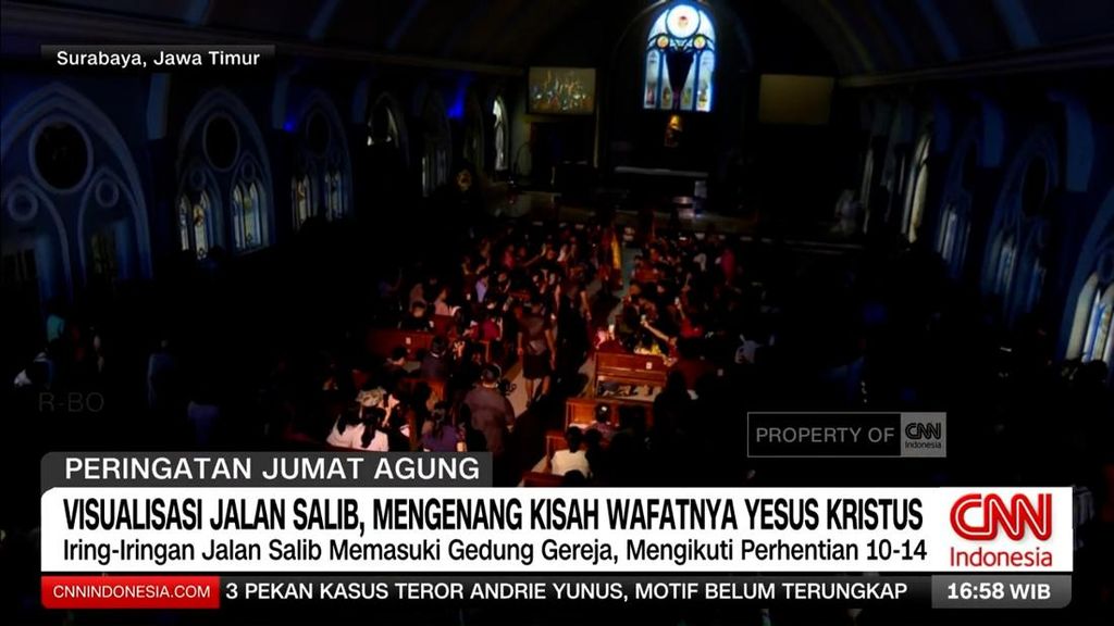 VIDEO: Visualisasi Jalan Salib di Surabaya, Mengenang Wafatnya Yesus