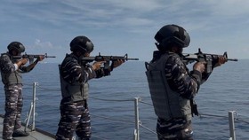 Kapal Perang TNI AL Gelar Latihan Menembak di Laut Natuna Utara