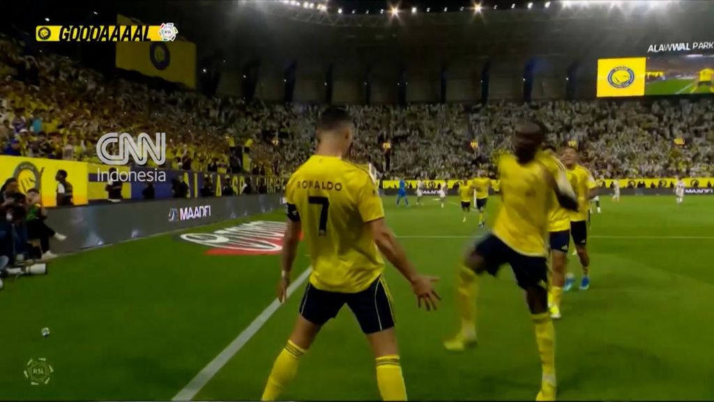 Momen Ronaldo Cetak Brace Bantu Al Nassr Menang Besar
