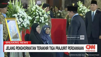 VIDEP: Prabowo Beri Penghormatan Terakhir Tiga Prajurit Perdamaian