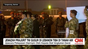 VIDEO: Jenazah Prajurit TNI Gugur di Lebanon Tiba di Tanah Air