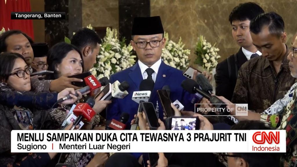 VIDEO: Menlu Sampaikan Duka Cita atas Gugurnya Tiga Prajurit TNI