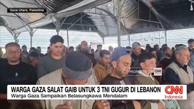 VIDEO: Warga Gaza Salat Gaib untuk 3 TNI Gugur di Lebanon