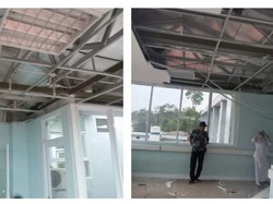 Plafon RSUD Sobirin Muara Beliti Rubuh Akibat Diterjang Angin Kencang
