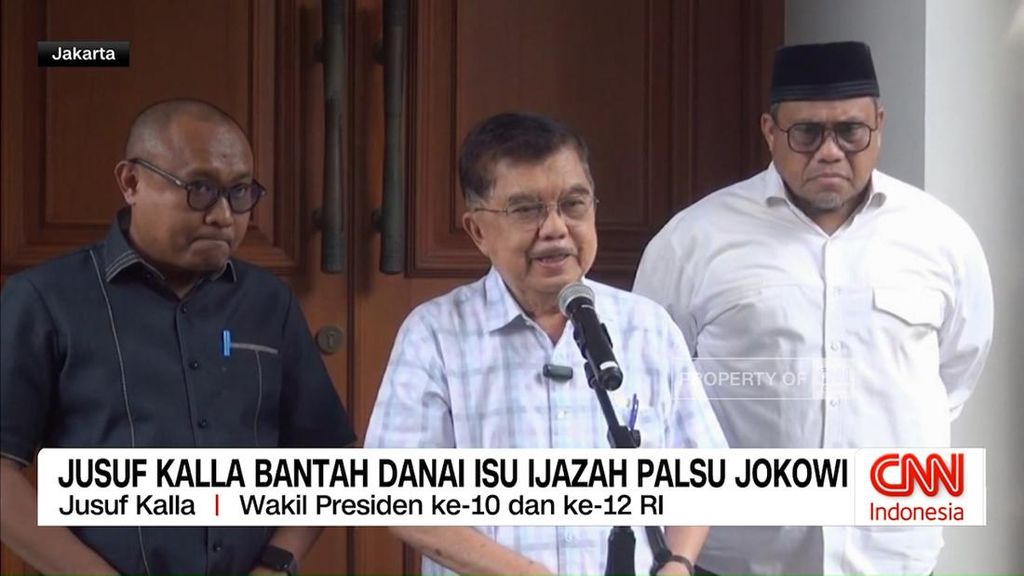 VIDEO: Jusuf Kalla Bantah Danai Isu Ijazah Palsu Jokowi
