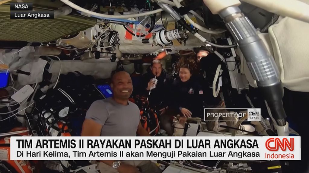 VIDEO: Tim Artemis II Rayakan Paskah di Luar Angkasa