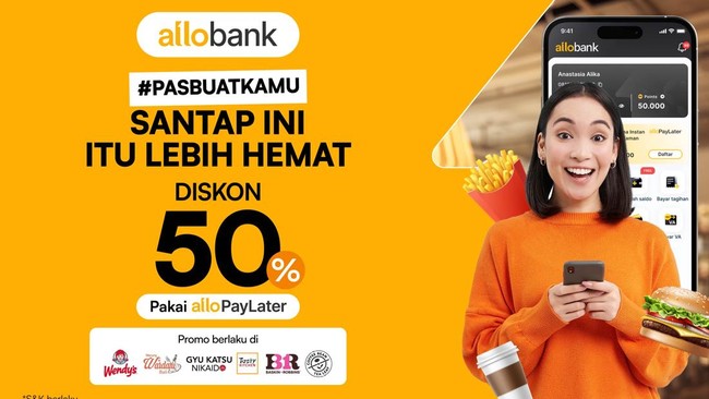 Jajan di Baskin Robbins dan Wendys Bisa Hemat 50% Pakai Allo Paylater