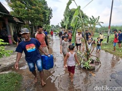 Warga Tanam Pohon Pisang-Tebar Ikan di Jalan Rusak, PUPR Nganjuk Cek