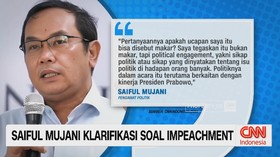 VIDEO: Saiful Mujani Klarifikasi Soal Impeachment, Bukan Ajak Makar