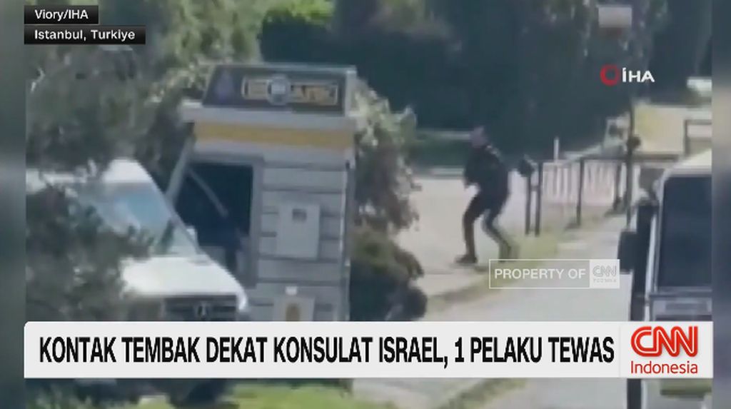 VIDEO: Kontak Tembak Dekat Konsulat Israel, 1 Pelaku Tewas