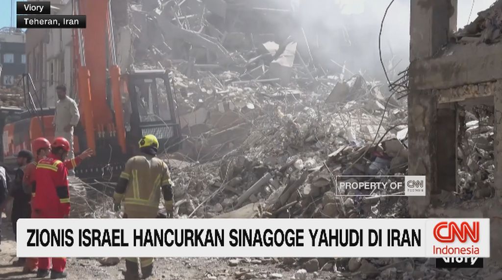 VIDEO: Zionis Israel Hancurkan Sinagoge Yahudi di Iran