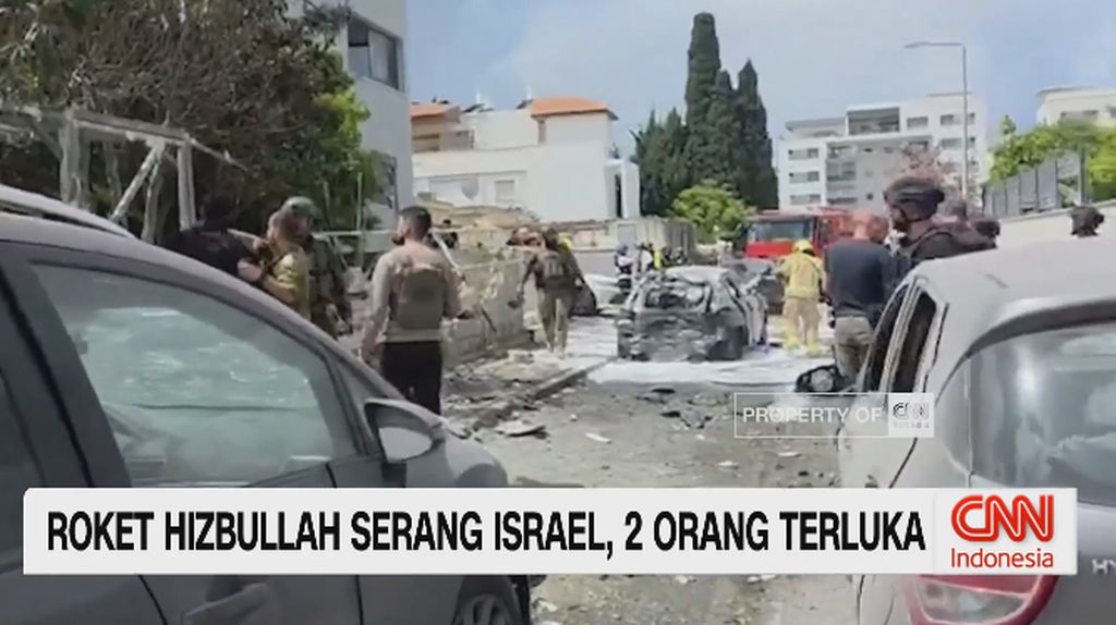 VIDEO: Roket Hizbullah Serang Israel, 2 Orang Terluka