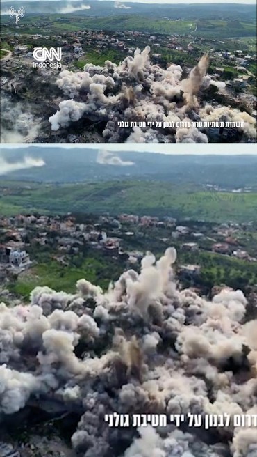 Detik-detik Ledakan di Taybeh Lebanon Imbas Serangan Israel