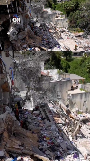 Penampakan Serangan Rudal Iran di Haifa Israel, 4 Orang Tewas