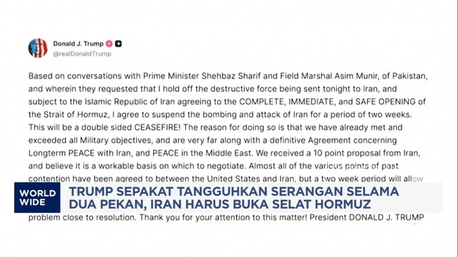 Video: AS Tunda Serangan 2 Pekan, Iran Harus Buka Selat Hormuz