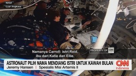 VIDEO: Astronaut Pilih Nama Mendiang Istri untuk Kawah Bulan