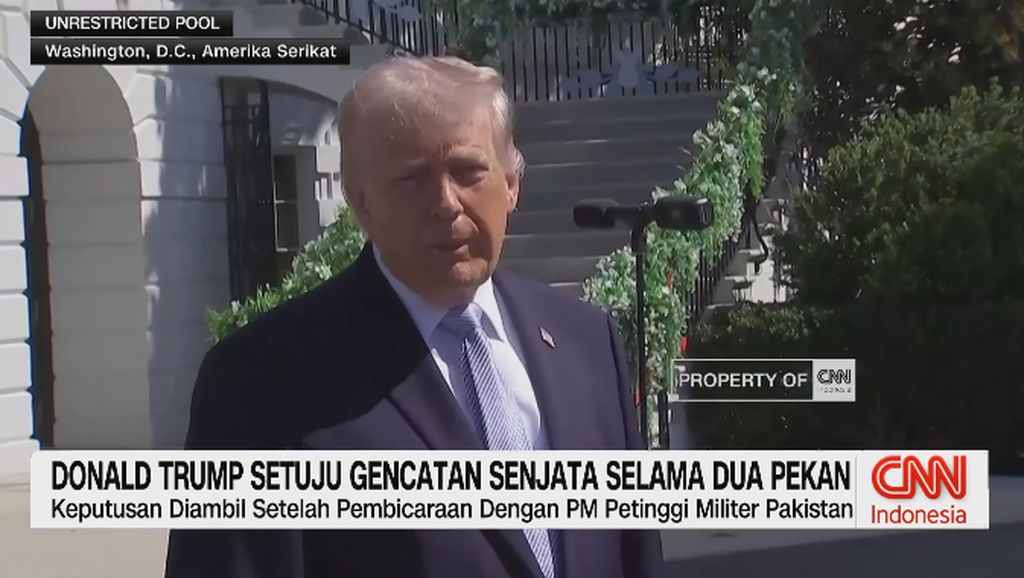 VIDEO: Donald Trump Setuju Gencatan Senjata Selama Dua Pekan