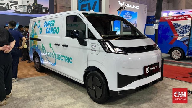 Farizon membawa model konsep cargo van V8E dan van penumpang SV di Giicomvec 2026.