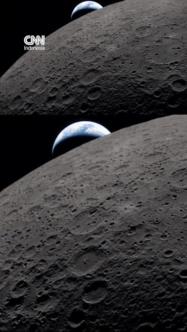 Penampakan Bumi Terbenam Terekam Misi Artemis II dari Balik Bulan