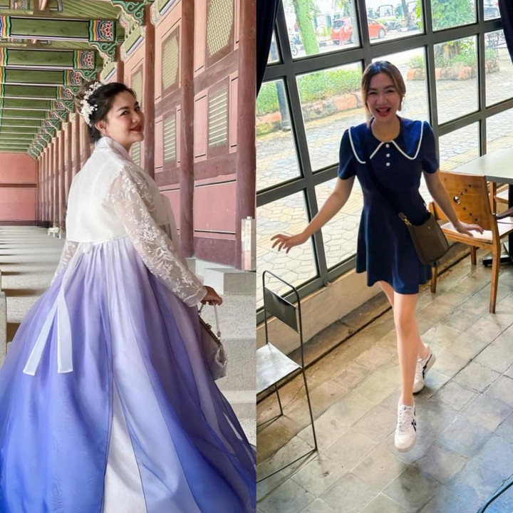 <p>Melalui unggahan di Instagram, Vicky kerap membagikan potret dirinya yang kini berhasil menurunkan berat badan. Bahkan, tak sedikit netizen yang menyebut penampilannya kini bikin pangling. (Foto: Instagram @vickyshu)</p>