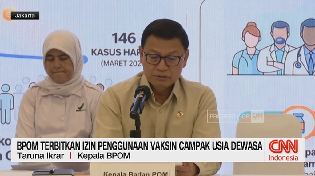 VIDEO: BPOM Terbitkan Izin Penggunaan Vaksin Campak Usia Dewasa