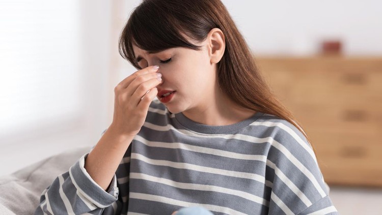 Ilustrasi menyentuh hidung