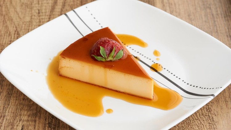 Ilustrasi puding karamel