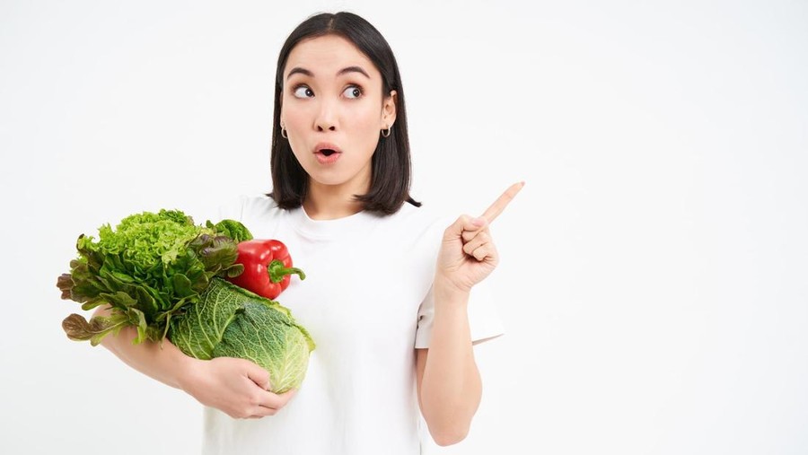 Ilustrasi vegetarian&comma; sayur&comma; sayuran&comma; diet