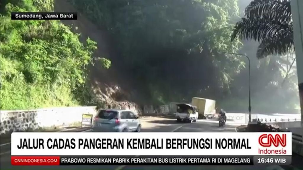 VIDEO: Jalur Cadas Pangeran Kembali Normal Setelah Longsor