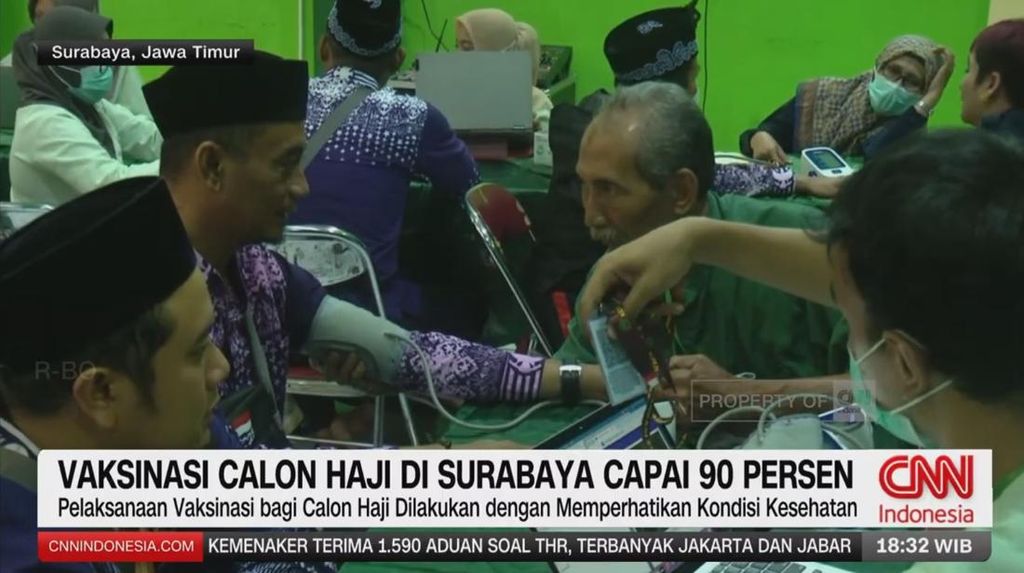 VIDEO: Vaksinasi Calon Haji Surabaya Mencapai 90 Persen