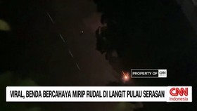 VIDEO: Benda Bercahaya Mirip Rudal di Langit Pulau Serasan, Natuna