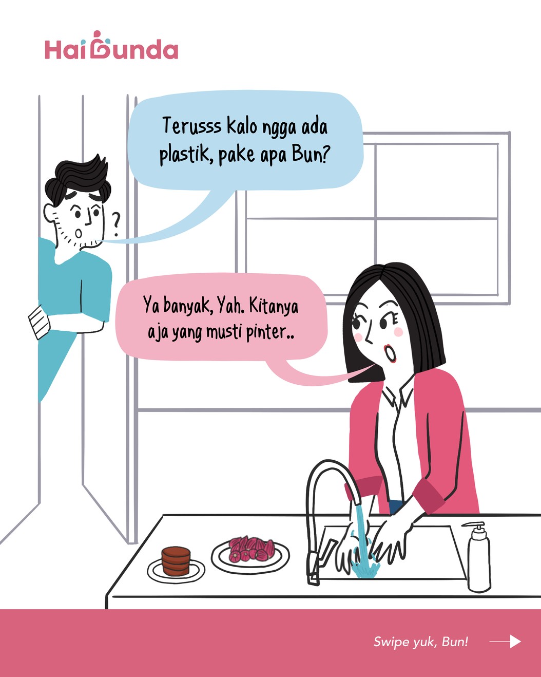 Komik Plastik Mihil&comma; Kita Ganti Pake Apa Bun&quest;