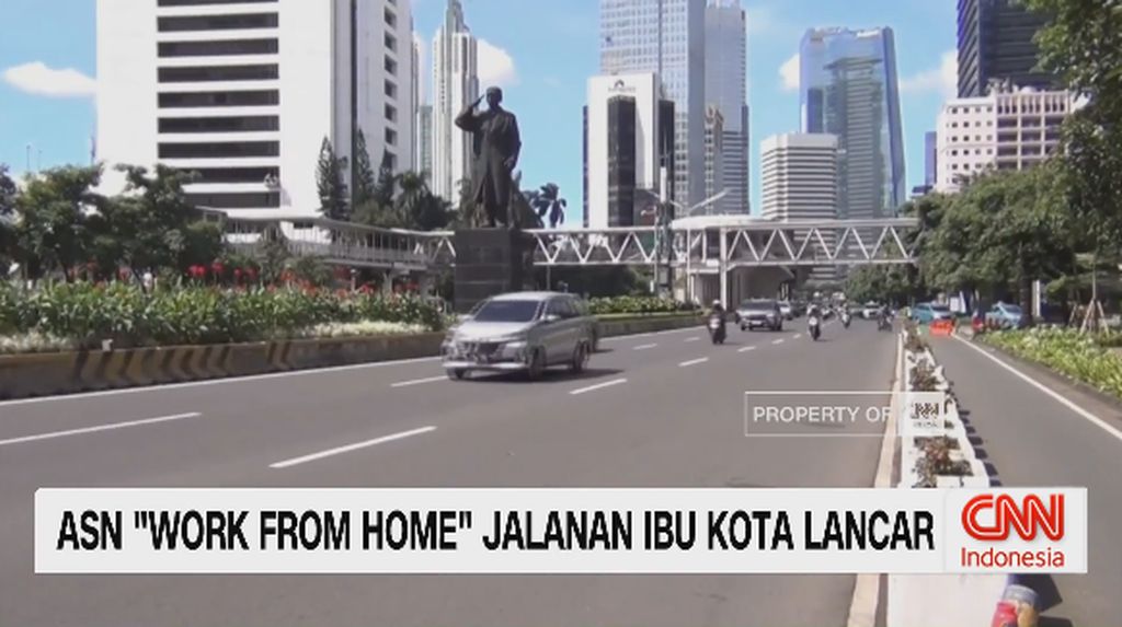 VIDEO: ASN 'Work From Home', Jalanan Ibu Kota Lancar