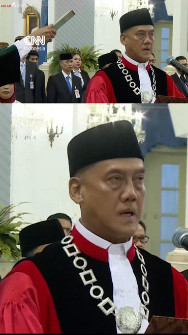 Momen Liliek Prisbawono Baca Sumpah Jadi Hakim MK